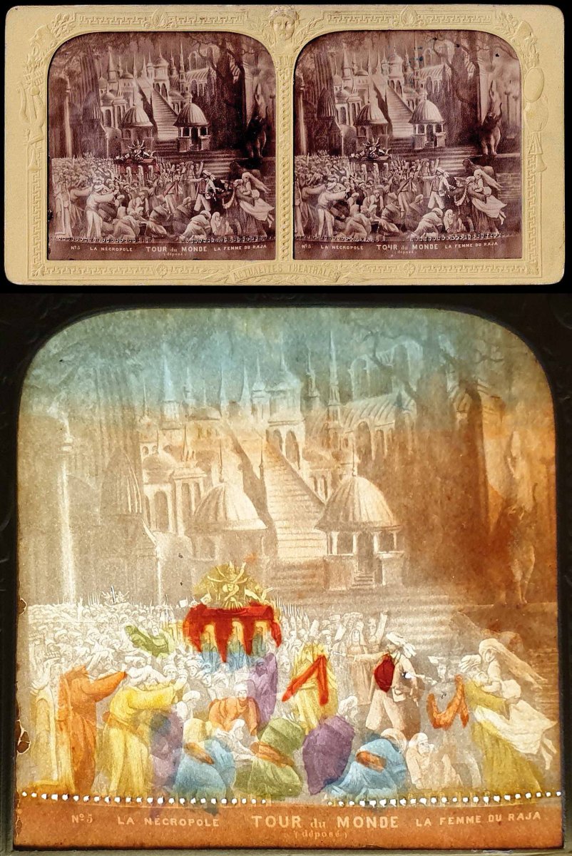 JULES VERNE - TOUR DU MONDE EN 80 JOURS / vues syéréoscopiques 1875-photo-1