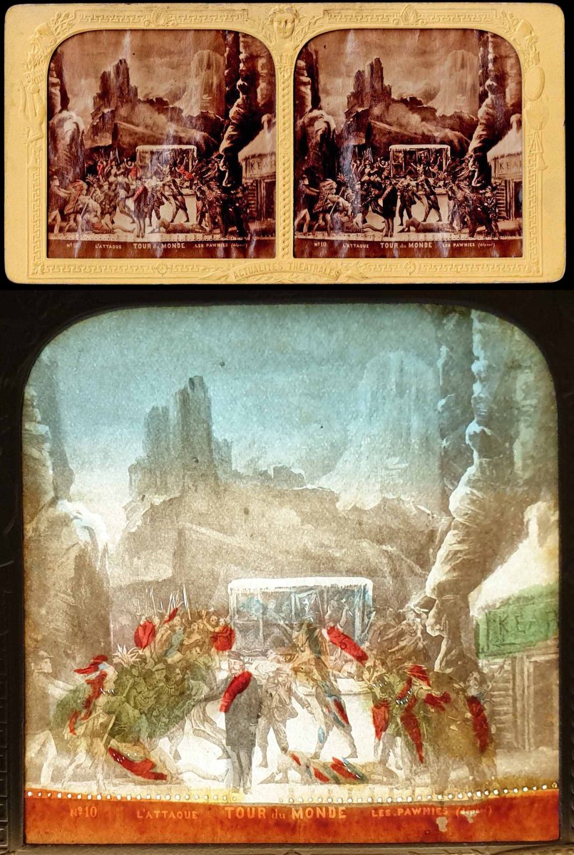 JULES VERNE - TOUR DU MONDE EN 80 JOURS / vues syéréoscopiques 1875-photo-6