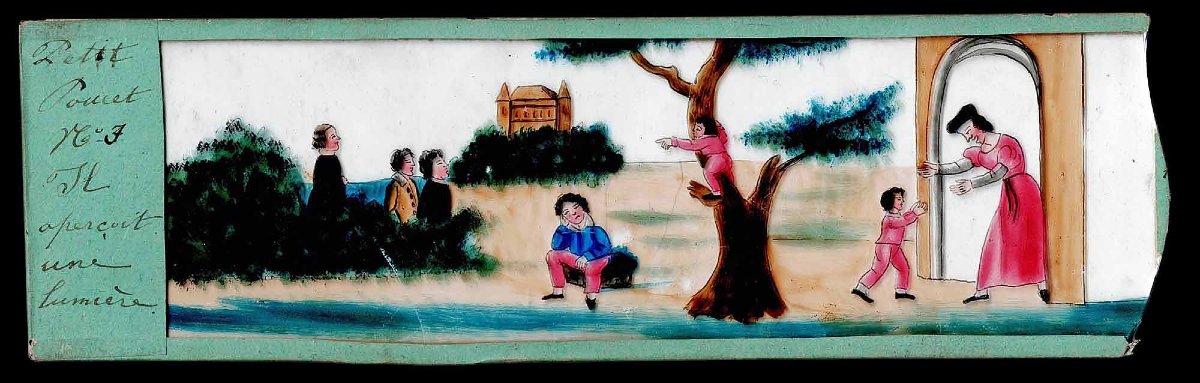 6 Plaques de lanterne magique 1820 - LE PETIT POUCET-photo-4