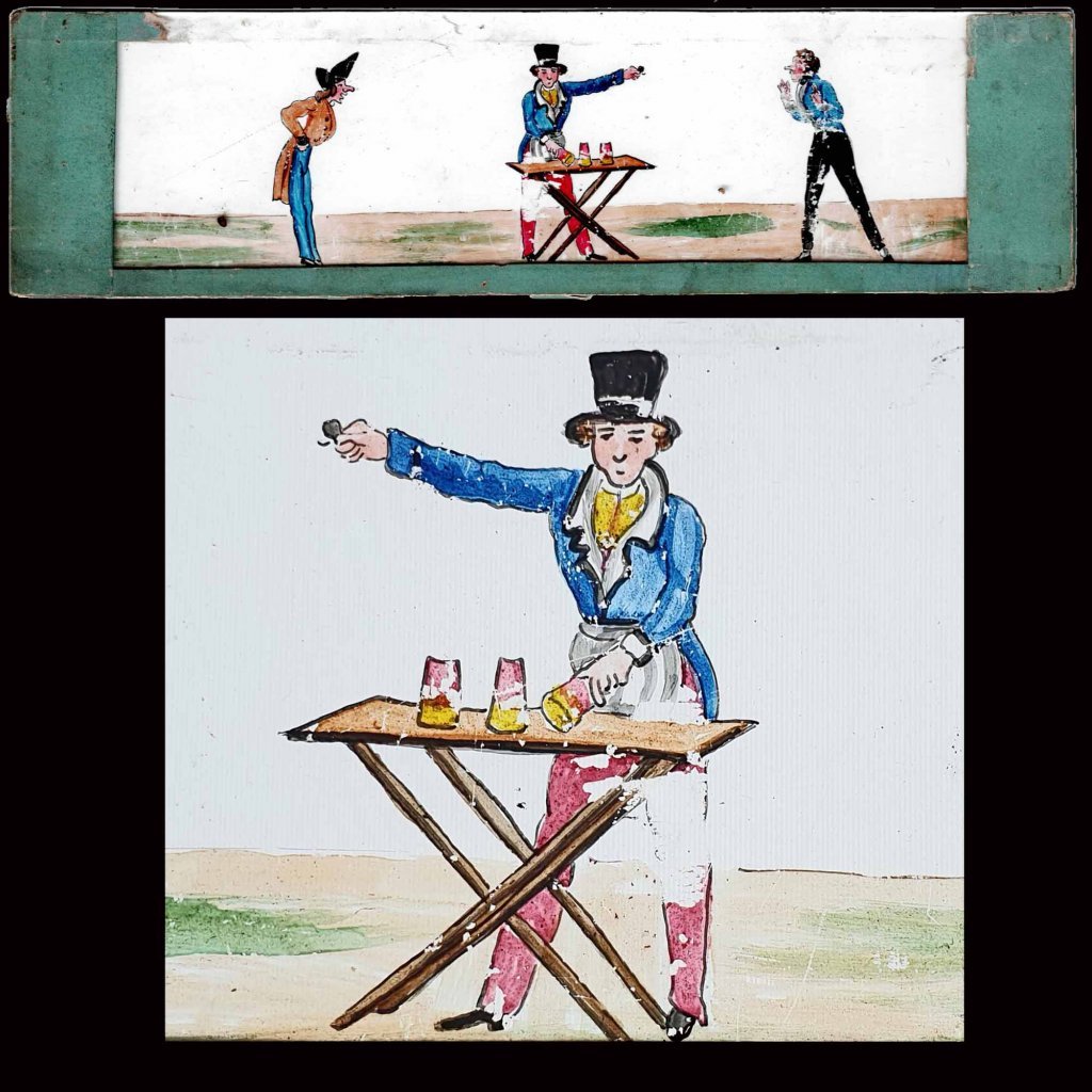 Magic Lantern Slide, 1820 - The Conjurer