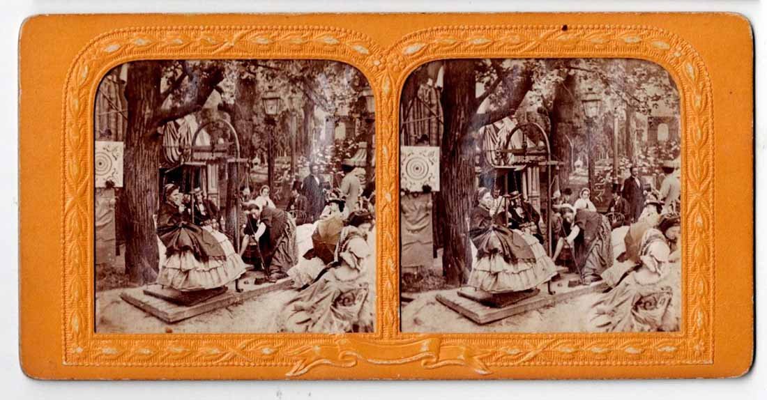 Stereoscopic View: "la Balance" - "fête Foraine," Circa 1860–70-photo-3