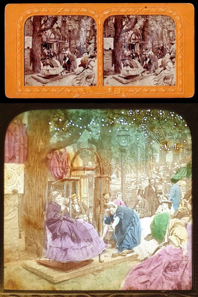 Stereoscopic View: "la Balance" - "fête Foraine," Circa 1860–70