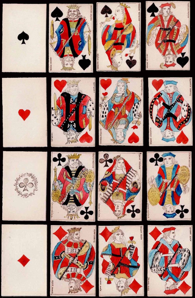 JEU de 52 cartes DESSINÉES 1920