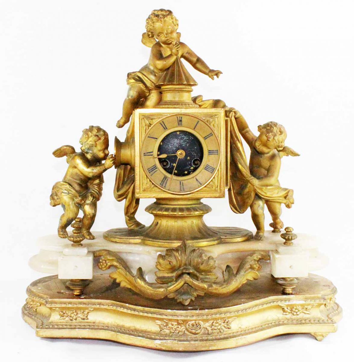 Pendule LA LANTERNE MAGIQUE vers 1850 