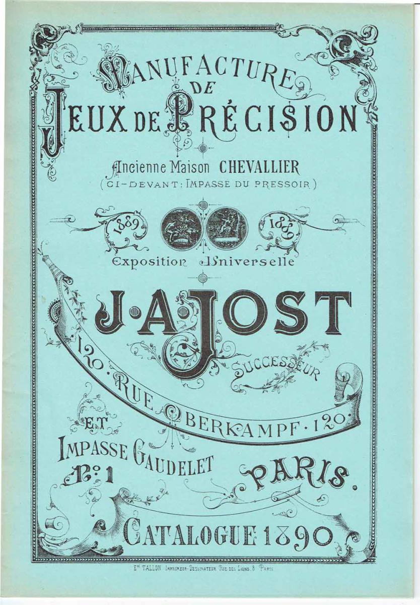 CATALOGUE J.A. JOST 1980 / jeux de bar roulettes