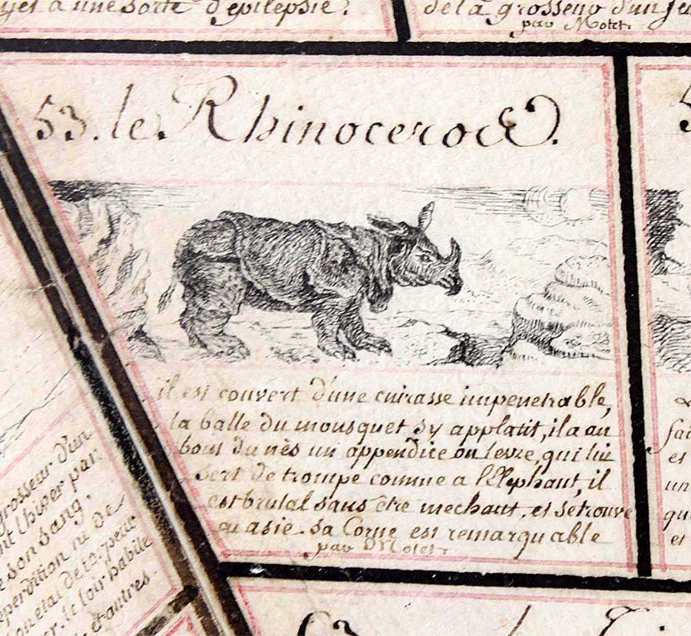 JEU DE L'OIE des ANIMAUX vers 1810