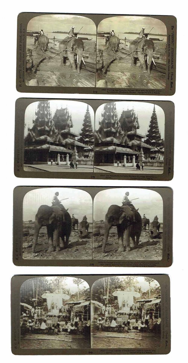 100 Stereo Photographs On Burma And Ceylan Circa 1907-photo-4