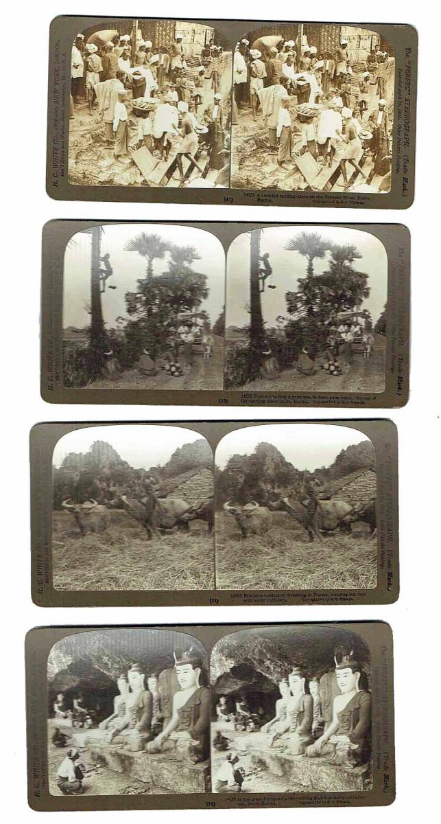 100 Stereo Photographs On Burma And Ceylan Circa 1907-photo-5