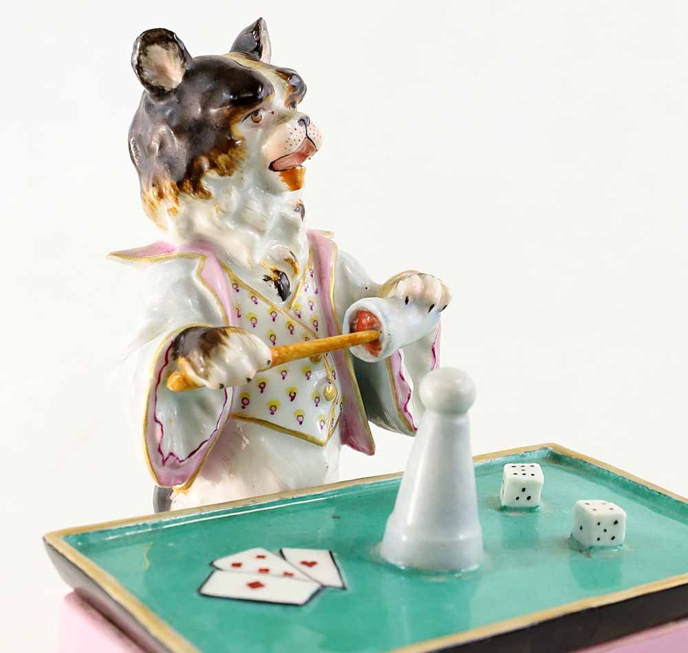 PORCELAINE CHIEN Magicien vers 1850-photo-2