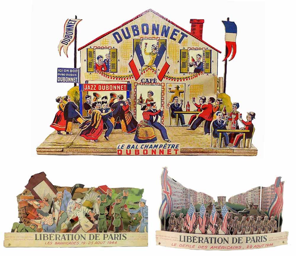 Liberation De Paris - 3 Dioramas By Roland Forgues 1944