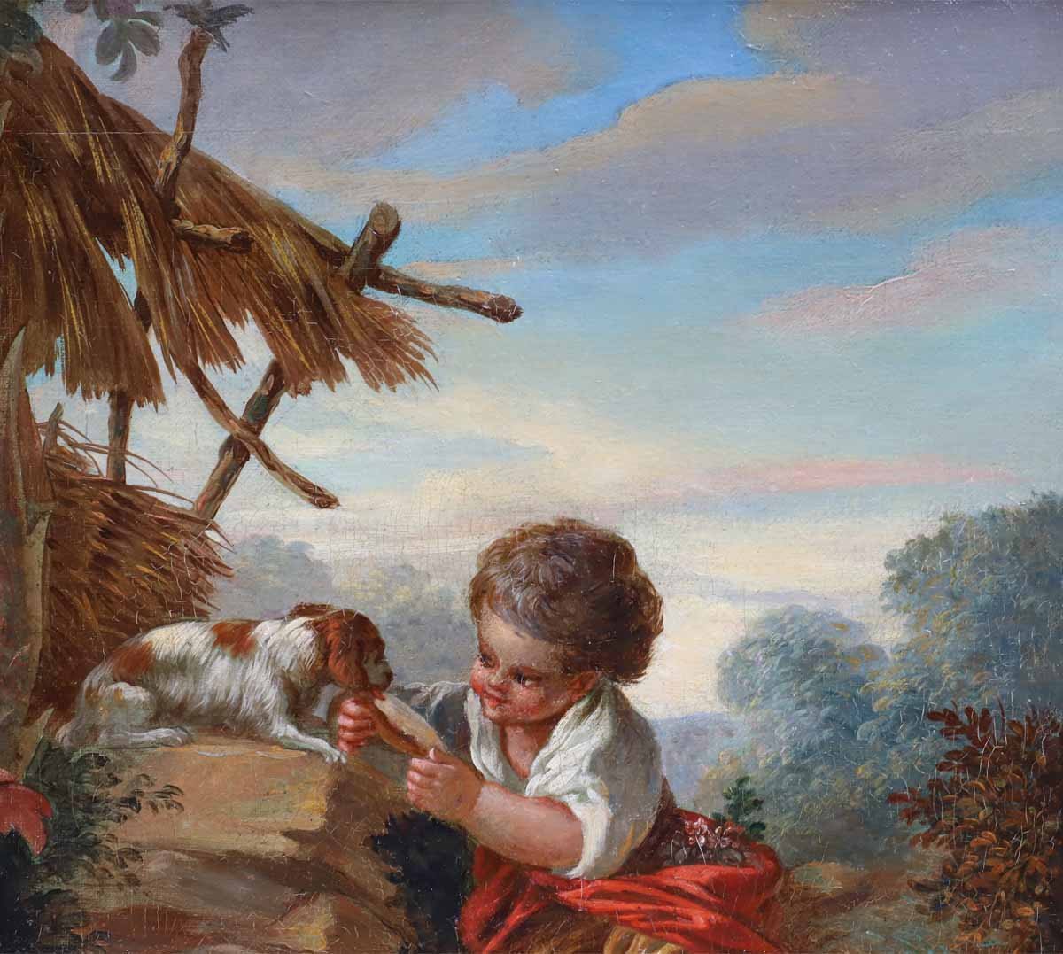 The Young Boy With The Dog Hst Circa 1760-photo-3
