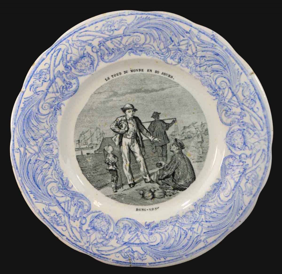 12 Jules Verne Plates Around The World In 80 Days-photo-3