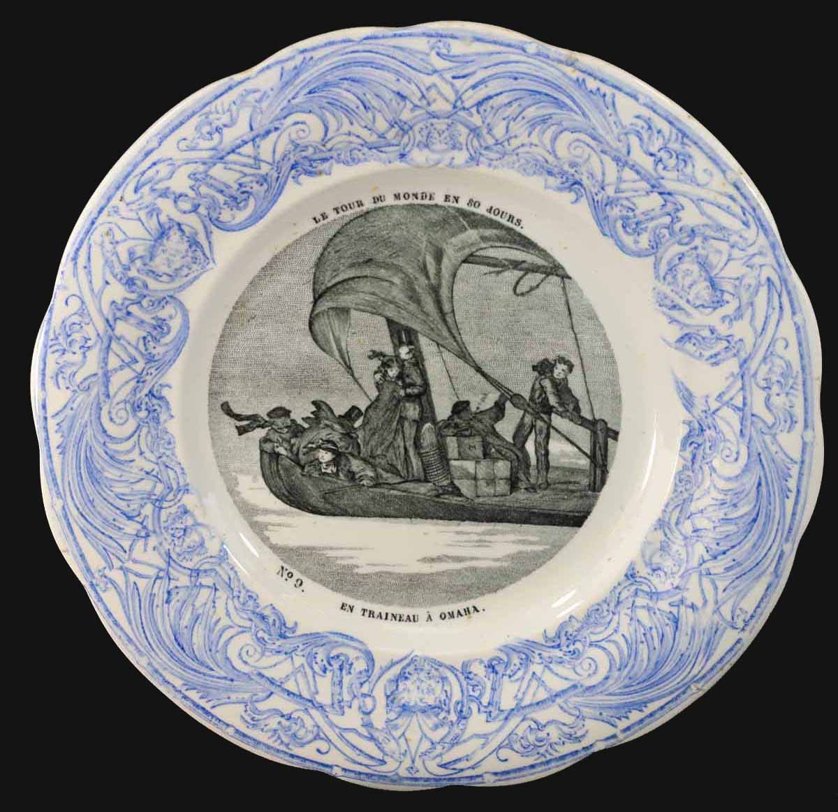 12 Jules Verne Plates Around The World In 80 Days-photo-6