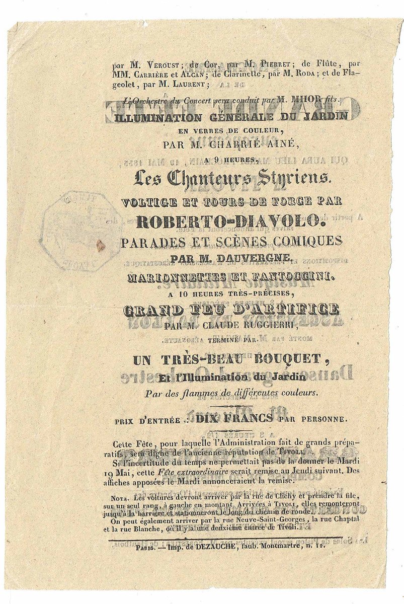 Programme FÊte Tivoli 1835  -photo-2