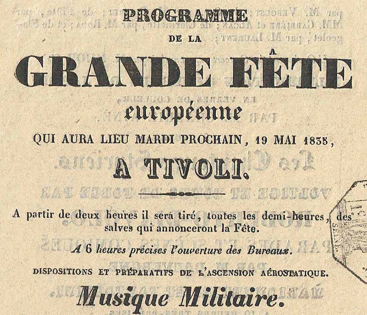 Programme FÊte Tivoli 1835  -photo-3