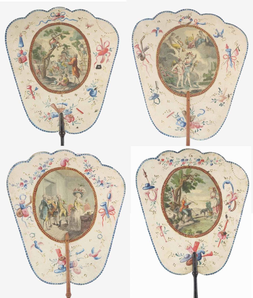 4 XVIIIth Fables De La Fontaine Screens