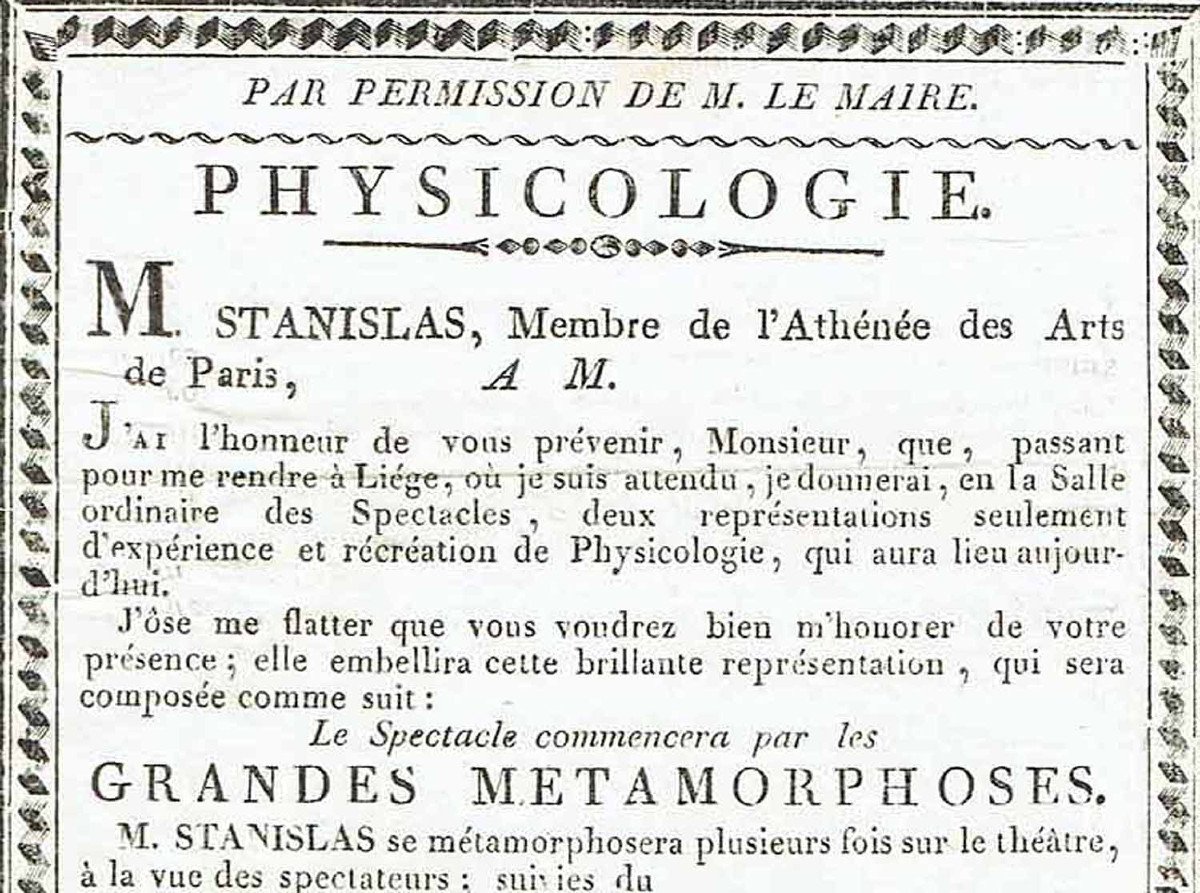INVITATION de STANISLAS PRESTIDIGITATEUR 1810  -photo-2