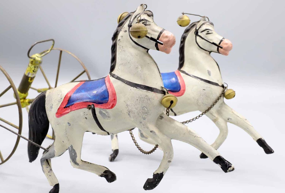 CHEVAUX A POUSSER  jouet d'époque Napoléon III