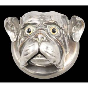 19th Century Bronze Bulldog Head