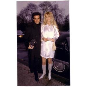 PHOTO DE PRESSE ORIGINALE David Copperfield et Claudia Schiffer 1995