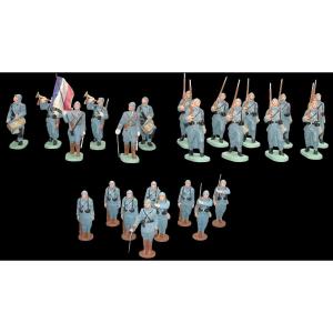 25 Cellose Figurines French Army Circa 1930