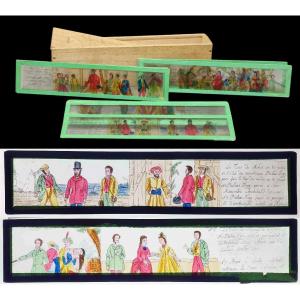 Jules Verne - Around The World In 80 Days / Magic Lantern Plate