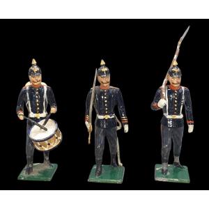 Cbg 3 Pointed Helmets, Circa 1930 / Original Paint