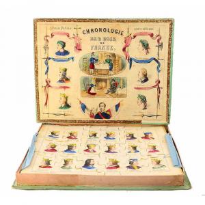 Puzzle  DES ROIS de FRANCE vers 1848  