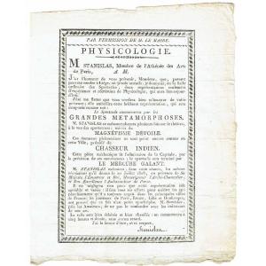 INVITATION de STANISLAS PRESTIDIGITATEUR 1810  