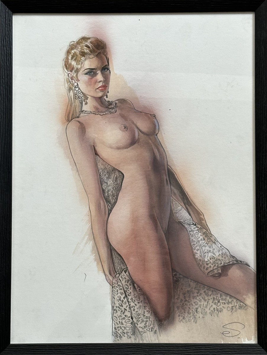 Enzo Sciotti - Portrait de femme blonde