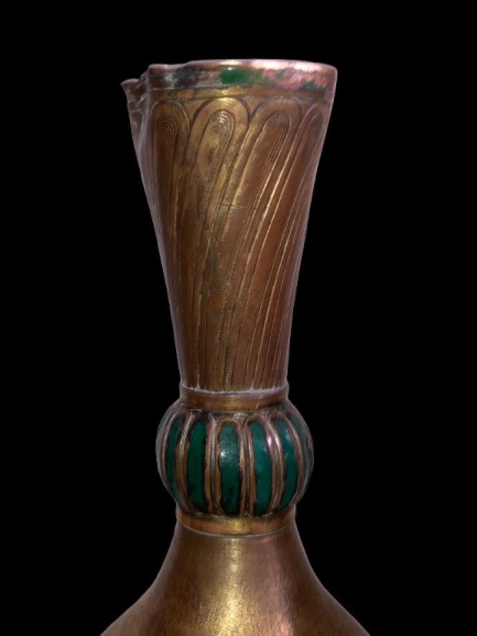 An Ottoman Tombak Enemel Vase -photo-2
