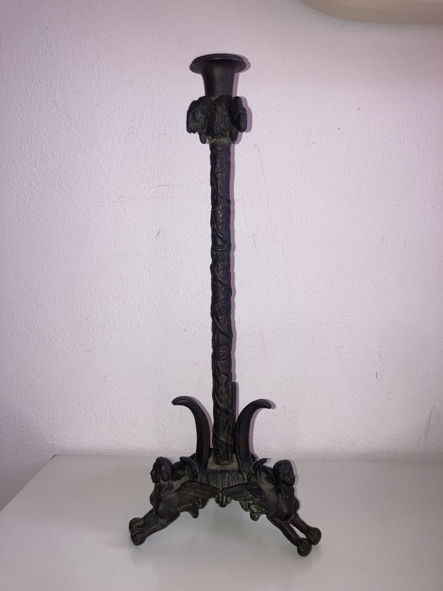 Chandelier en bronze italien du XIXe siècle