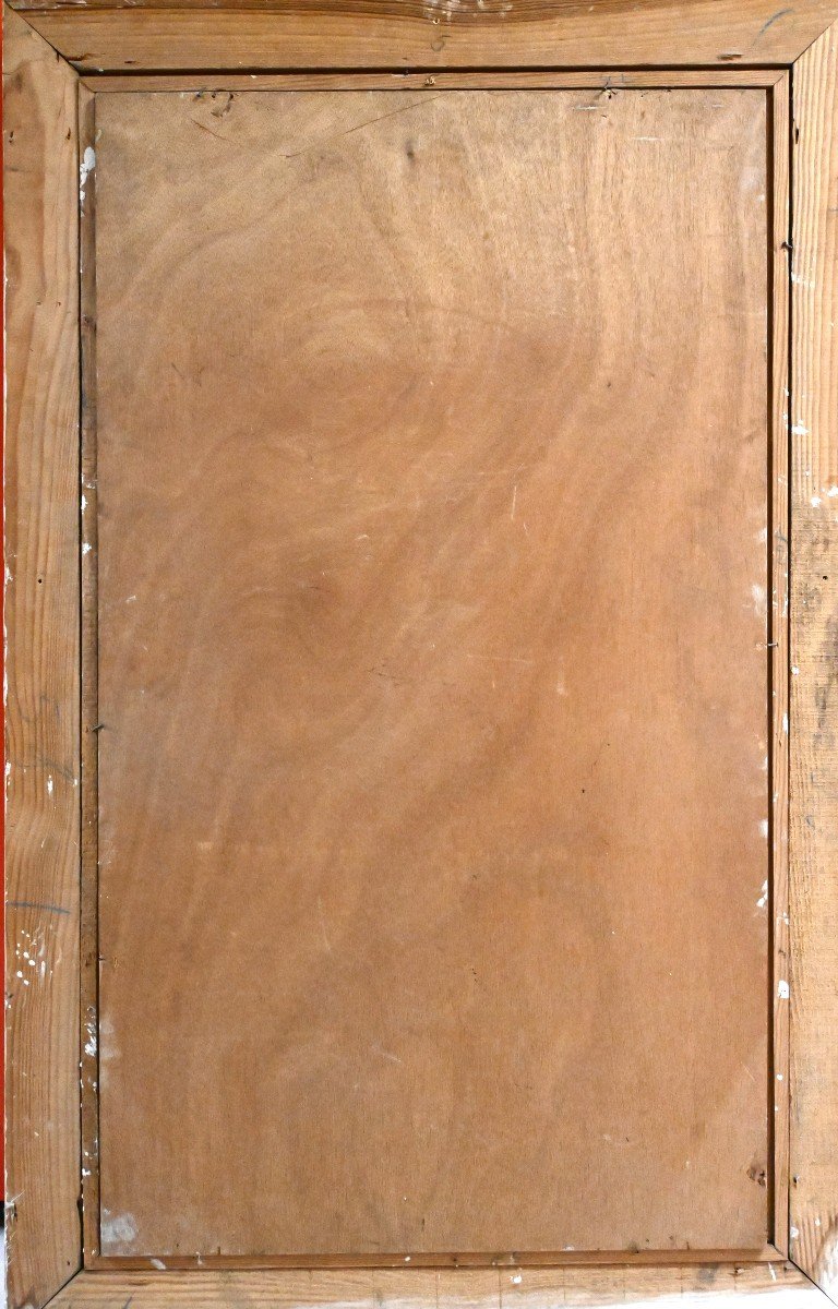 Georges Billaudot (paris, 1868-1951), Au Jardin, Huile sur panneau de bois, signée en bas-photo-8
