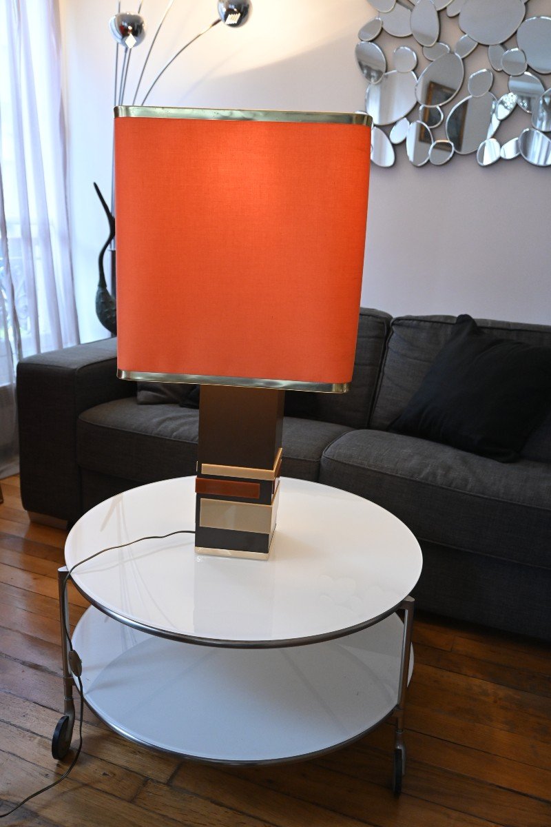Philippe Cheverny (20th Century), Large Living Room Lamp, "rio" Model