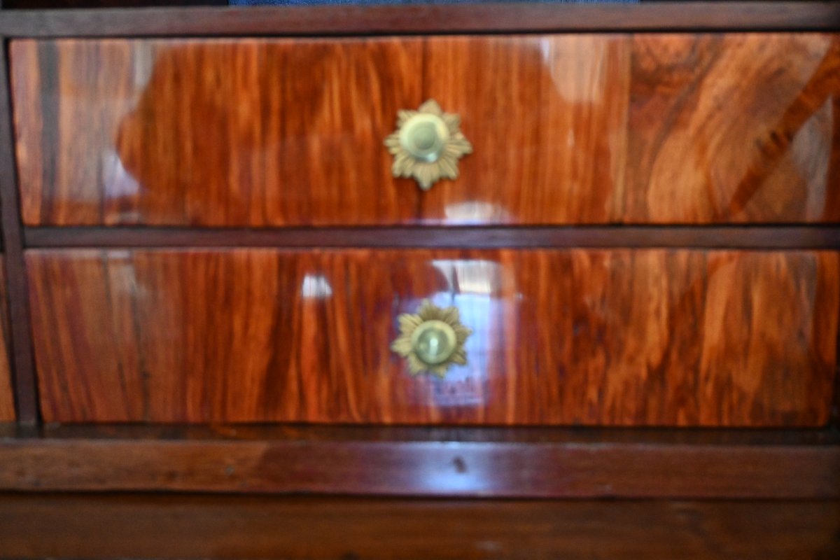 Secrétaire en bois de placage d'époque Louis XV, estamillé Schlichtig-photo-2