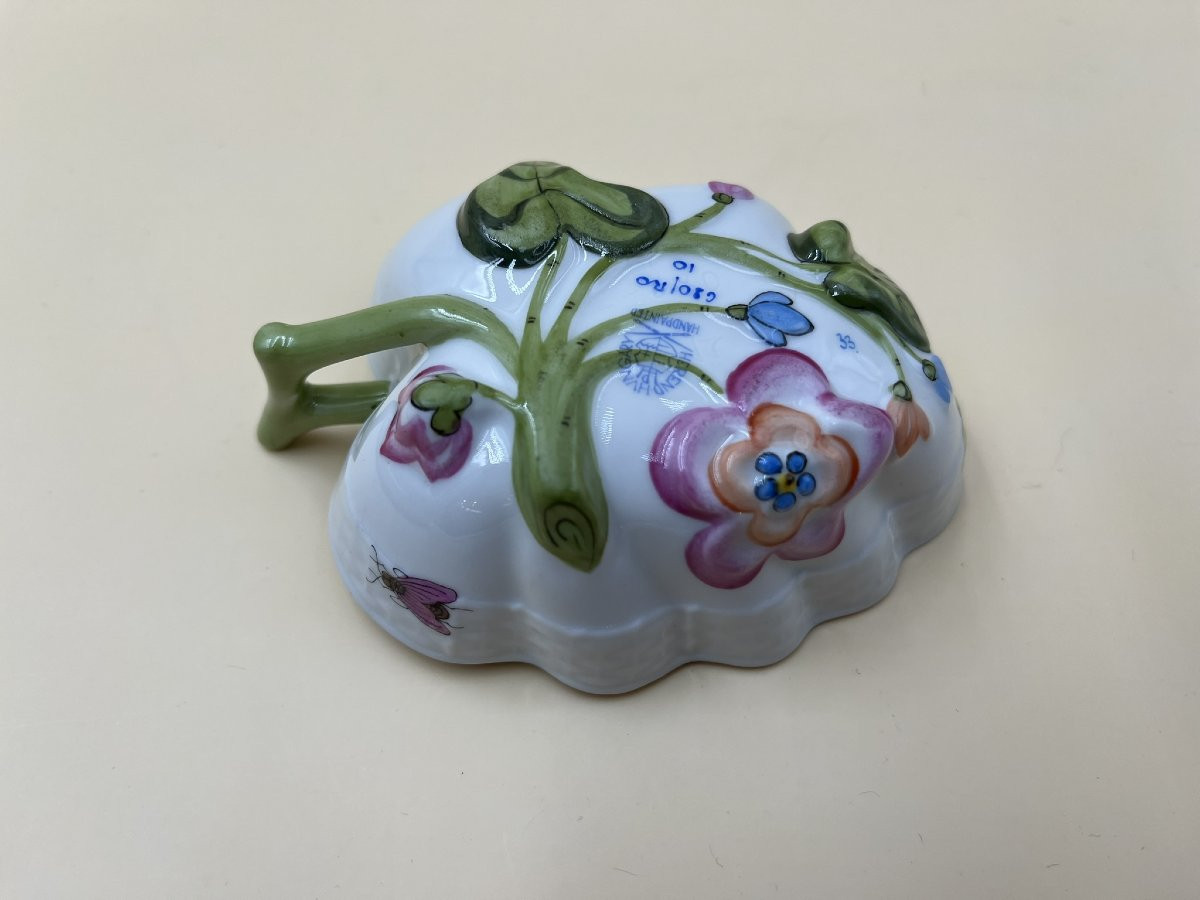 Service à thé Herend 8 pièces, numéroté, peint à la main, excellent état-photo-4