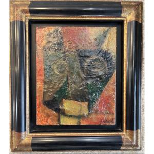 G. Ohayon, Tête Rouge, Oil On Canvas, 1971