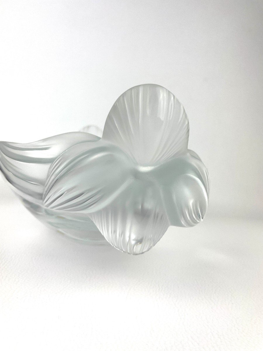 “loriol” Model Cup In Crystal By Lalique France-photo-2