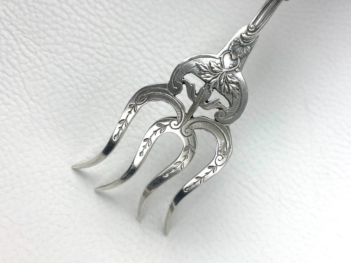 Service à Hors D’œuvre De Style Louis XV Très Ajouré En Argent-photo-2
