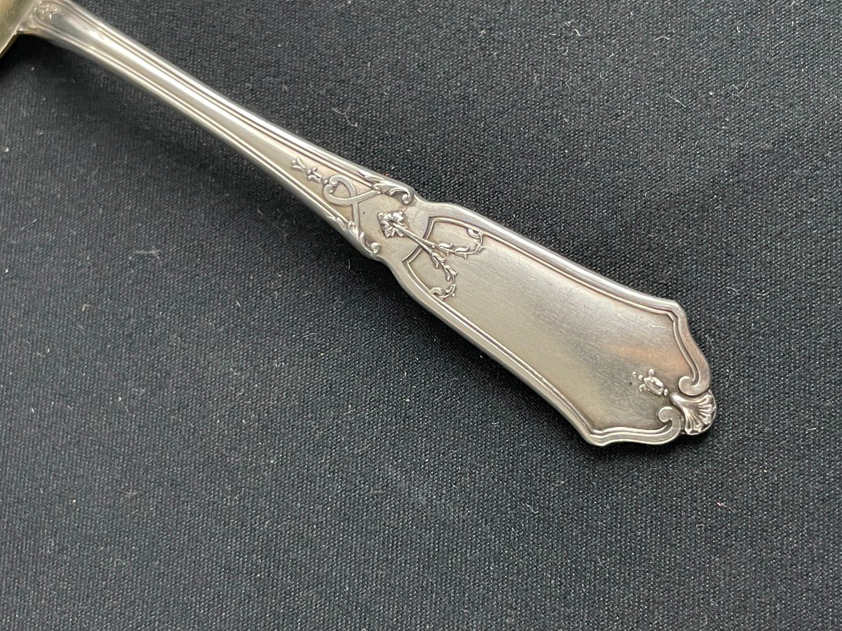 Openwork Service Or Cutlery For Hors d'Oeuvres Or Mignardises In Vermeil And Silver-photo-4