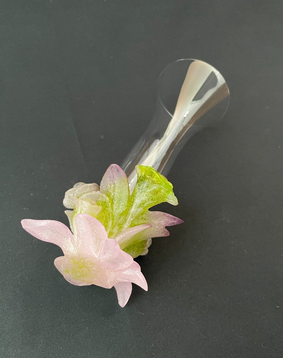 Vase Soliflore Modèle « Roses » Par Daum-photo-3