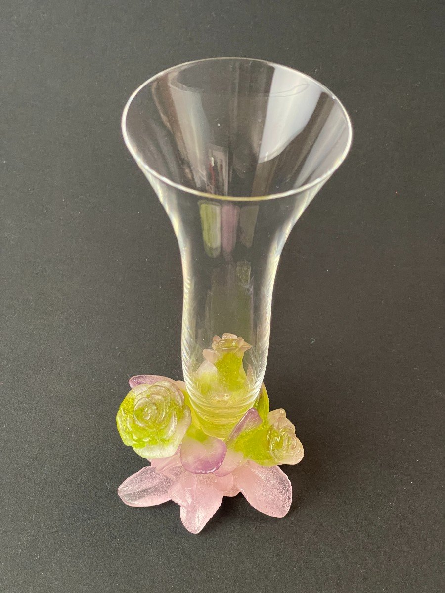Vase Soliflore Modèle « Roses » Par Daum-photo-1