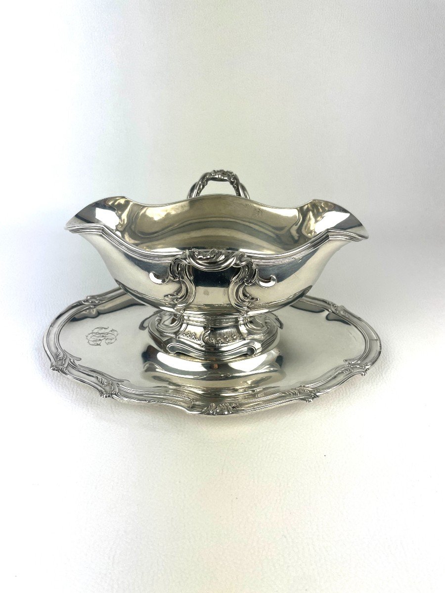 Saucière Mouvementée En Argent Massif Par Hénin&cie