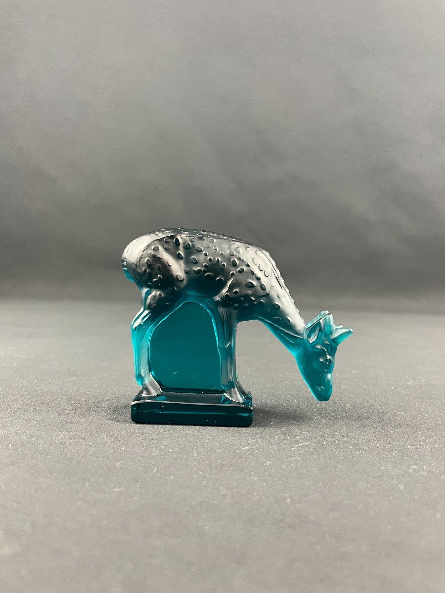 Daim En Cristal Bleu Par Lalique France-photo-4