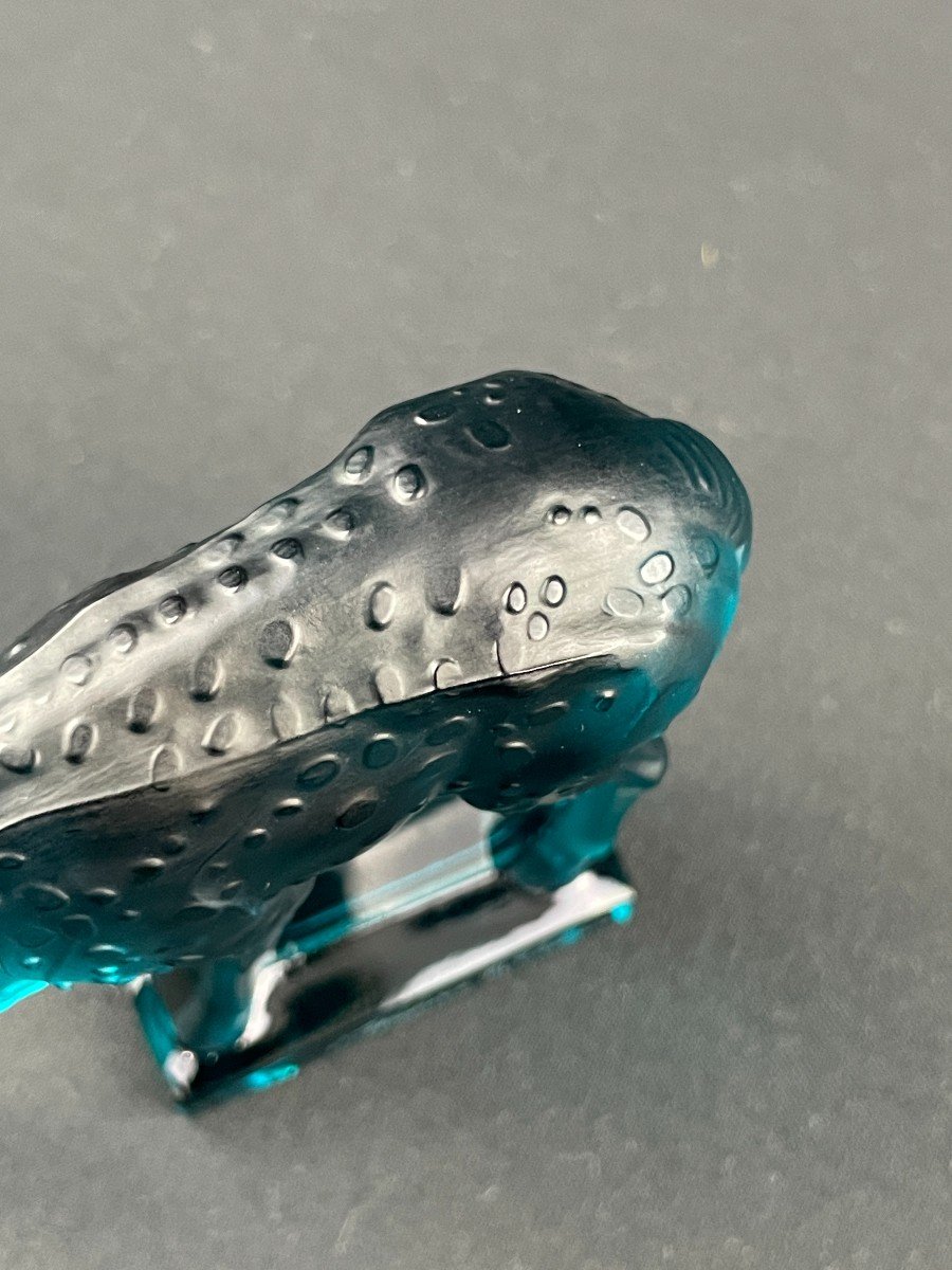 Daim En Cristal Bleu Par Lalique France-photo-6