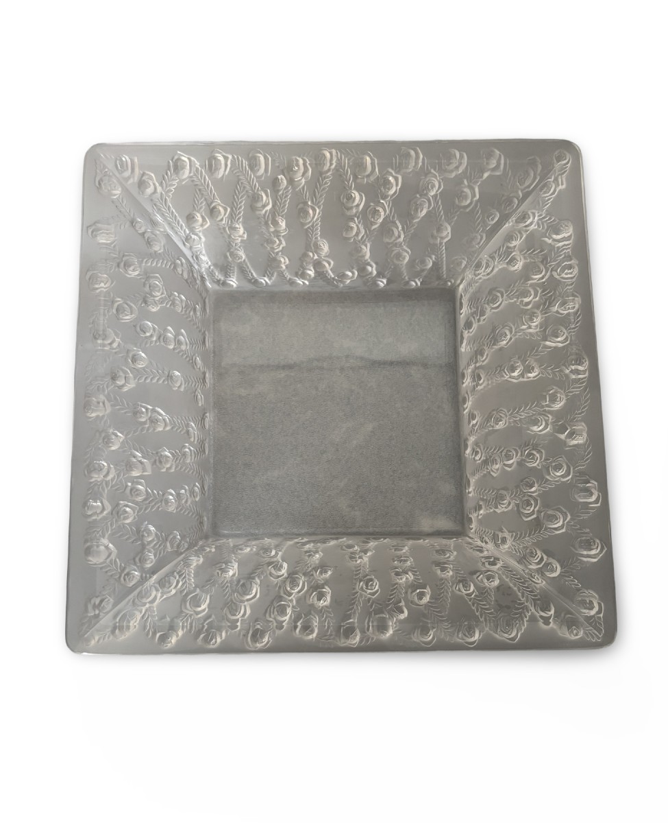 Coupe Aux Roses Square In Lalique Crystal France
