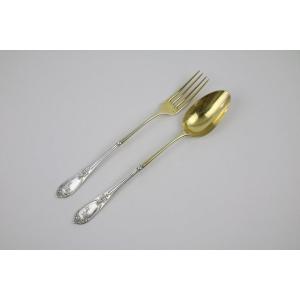 Long Service Cutlery In Sterling Silver And Vermeil