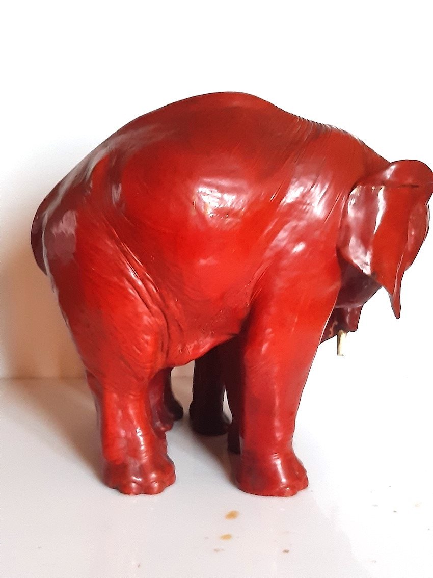 Cacciapuoti - 1930 Art Deco Terracotta Sculpture Elephant And Cub - Italy-photo-2