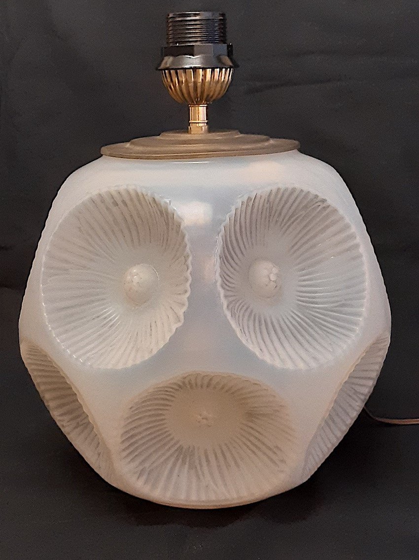 R. Lalique - Vase Lampe Art Deco Verre Opalescent Vase Picardie 1927 René Lalique-photo-2