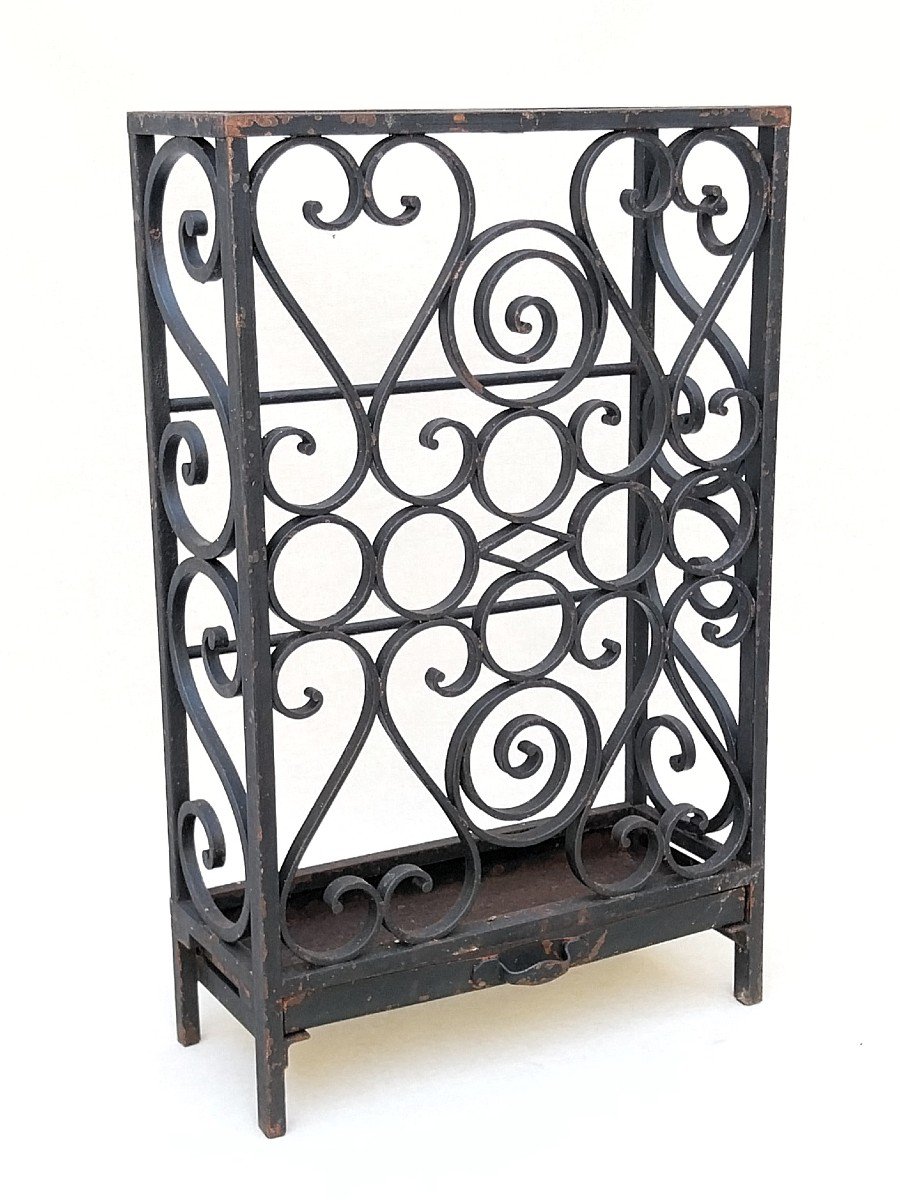 Porte-parapluies Fer Forgé Art Deco 1930 1940 Wrought Iron Umbrella Stand-photo-7